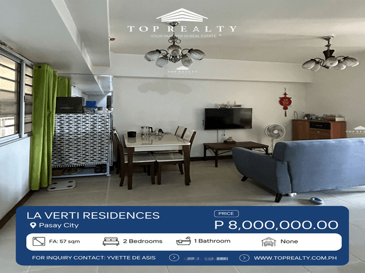 For Sale: 2BR 2 Bedroom Condo in La Verti Residences, Pasay City