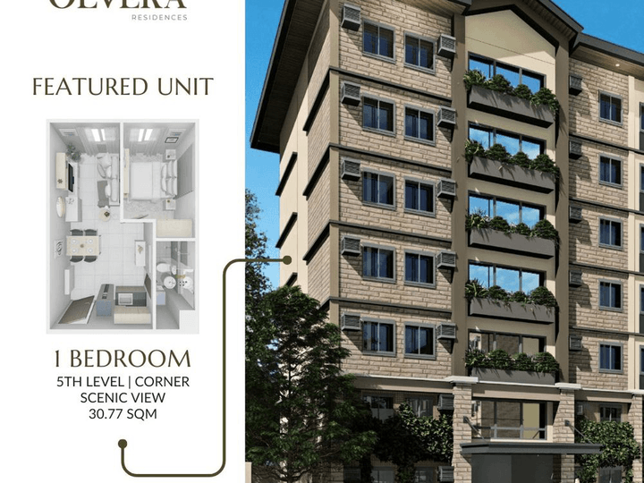 Corner 1-Bedroom Smart Condo Unit in Olvera Residences, Bacolod