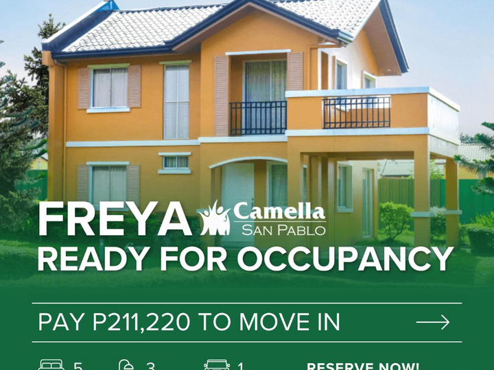 5-bedroom Freya Single Attached House For Sale in San Pablo Laguna