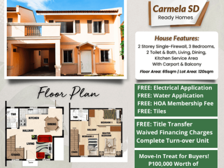 Ready For Occupancy Single Attached House For Sale in Silang Cavite.