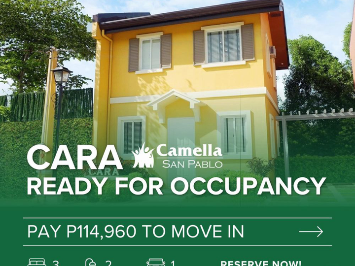3-bedroom Cara Single Attached House For Sale in San Pablo Laguna
