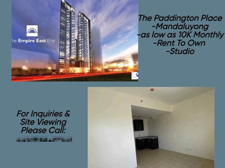 Affordable Condo in Mandaluyong as low as 10K Monthly Rent To Own