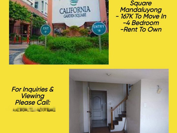115.00 sqm 4-bedroom Condo For Sale in Mandaluyong 165K To Move in