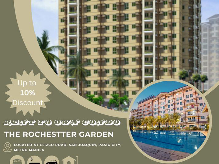 ONLY  3 UNITS LEFT!!! RENT TO OWN CONDO 2 BEDROOMS FOR SALE IN PASIG