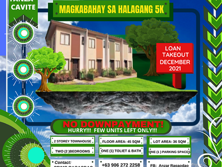 NO DOWNPAYMENT AFFORDABLE HOUSE & LOT FOR SALE IN TANZA CAVITE