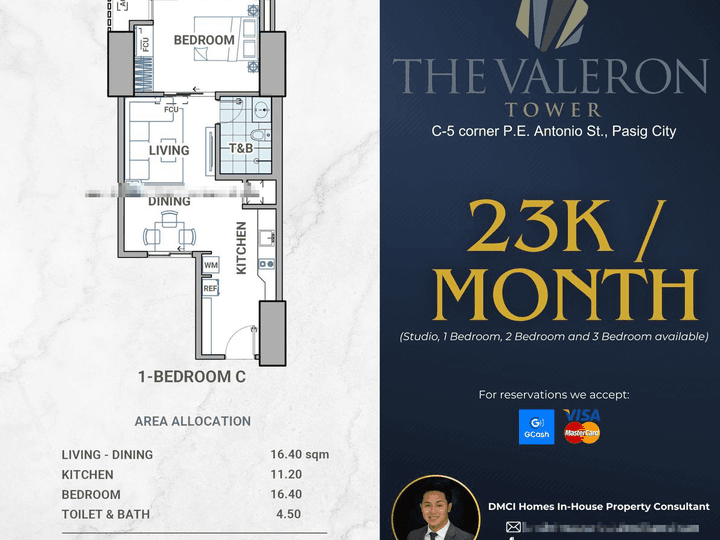 23K MONTHLY! Discounted 48.50 sqm 1-bedroom Condo For Sale in Pasig Metro Manila