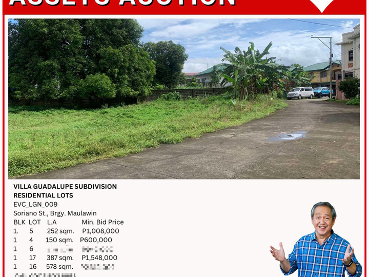 VILLA GUADALUPE SUBDIVISION RESIDENTIAL LOTS