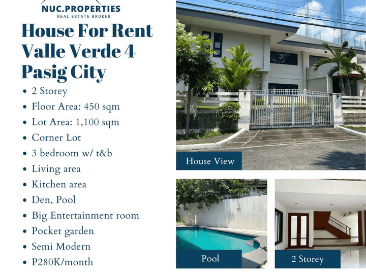 House For Rent 2 Storey  Valle Verde 4  Pasig City