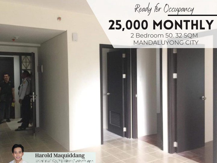 NO SPOT DP | 25,000 month 2BR 50 sqm in Mandaluyong For Sale