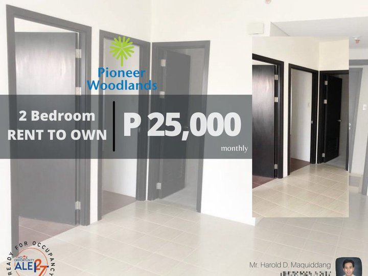 25K Monthly Rent to Own 2-BR 50.32 sqm Pioneer Woodlands Mandaluyong