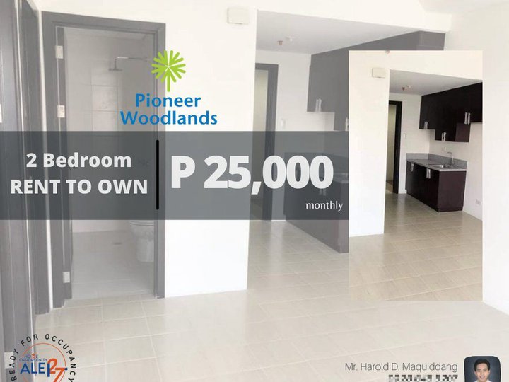 RFO 50.32 sqm 2-bedroom Condo Rent-to-own in Pioneer Mandaluyong