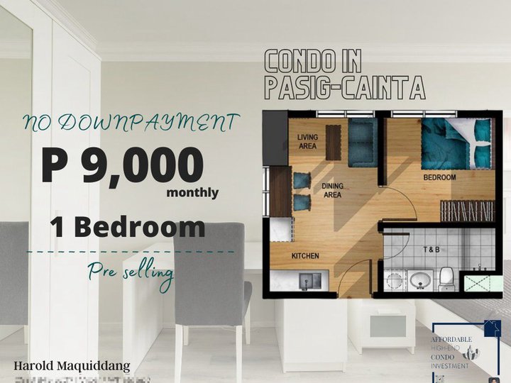 1-Bedroom P7000 month in Pasig City Elevated Soon to be Eastwood Style