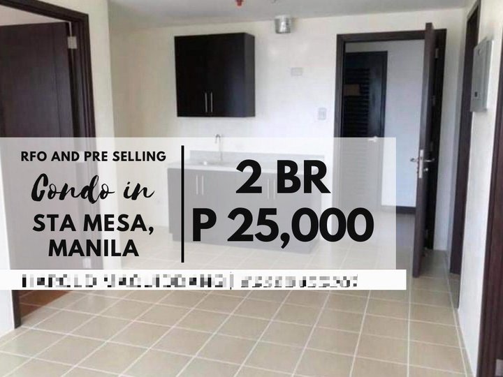 Condo in Sta Mesa Manila near PUP P25,000 monthly 2 Bedrooms 48 sq.m
