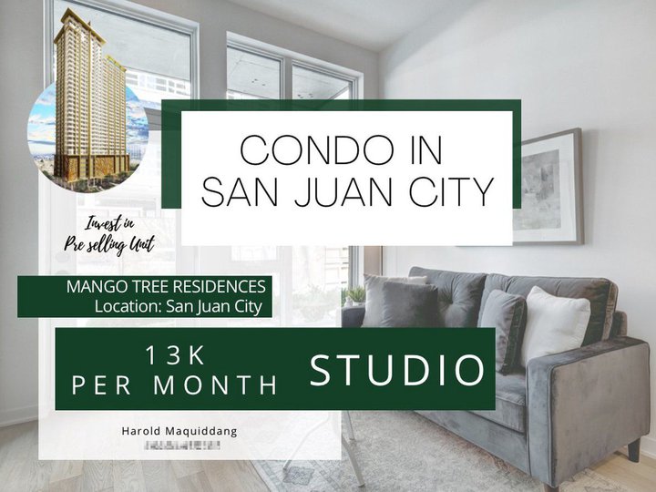 Condo in San Juan 13K Monthly Studio 26 sqm near Greenhills & Ortigas