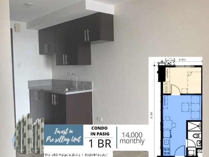 Condo in Pasig Ortigas 14K Monthly 1 Bedroom For Sale 27 sq.m