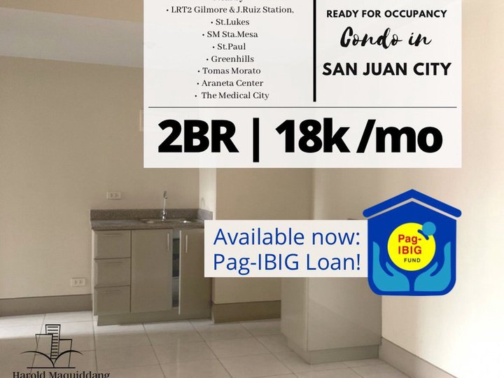 Mid Rise Condo in San Juan along Edsa P9,000 monthly 2 Bedroom 30 sqm