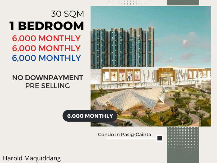 For Sale Condo No Down Payment 1-BR 30.00 sq.m start's at 6,000 month