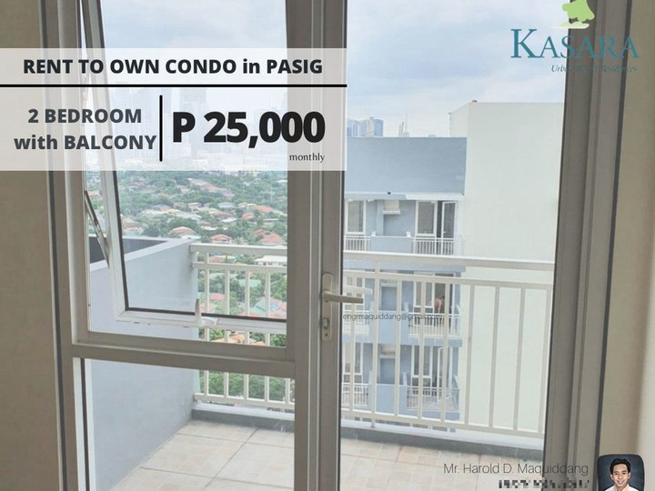 2 Bedrooms in Pasig 25,000 monthly with balcony