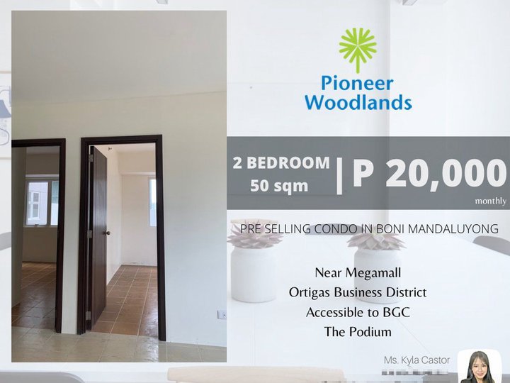 No Down Payment 25,000 monthly 2 Bedroom 50 sq.m in Mandaluyong City