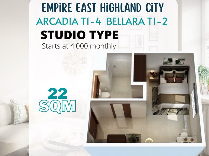 Condo in Pasig for as low as 4K monthly Studio Type Pre-Selling