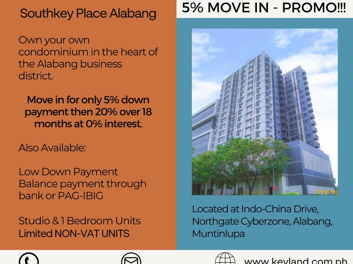 RFO Studio Condo Rent-to-own thru Pag-IBIG in Alabang