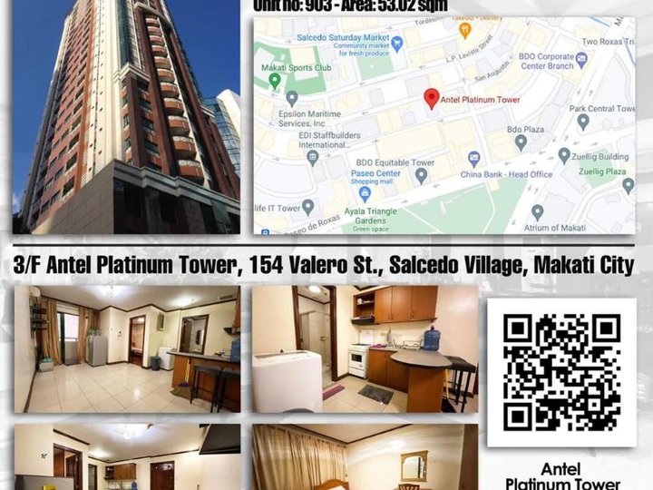 Antel 53.00 sqm 1-bedroom Condo For Sale in Makati Metro Manila