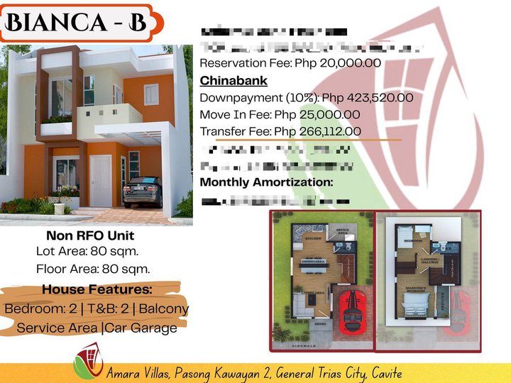 ( NON-RFO ) UNIT FEW UNIT SINGLE DETACHED 2B - 2TB LOC. IN GEN. TRIAS CAVITE