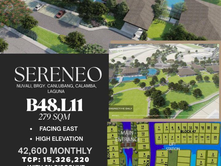 Residential Lot In Nuvali Calamba Laguna - Sereneo by ALVEO Land an Ayala Land Company