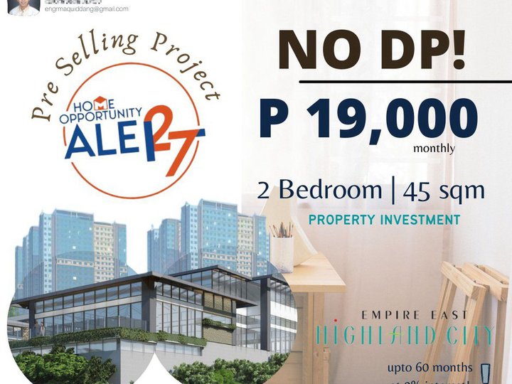No Down Payment 19K Monthly PRE SELLING in Pasig near LRT Marikina