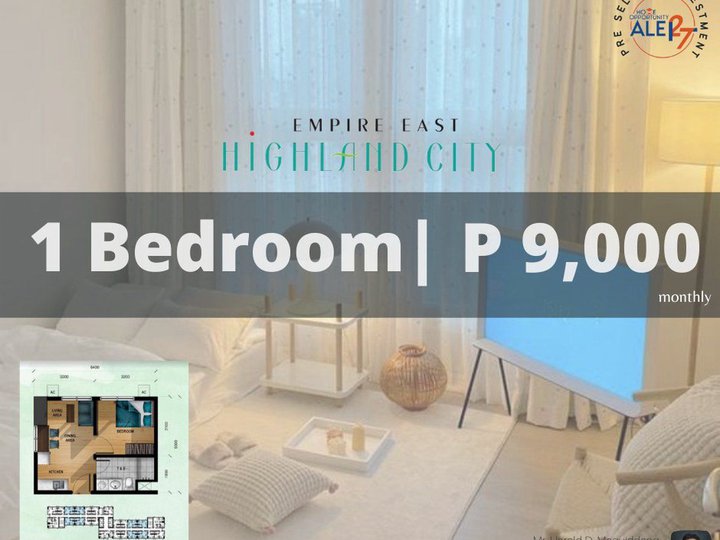 No Down Payment 1-BR 30 sqm in Pasig Cainta for as low as 9K Monthly