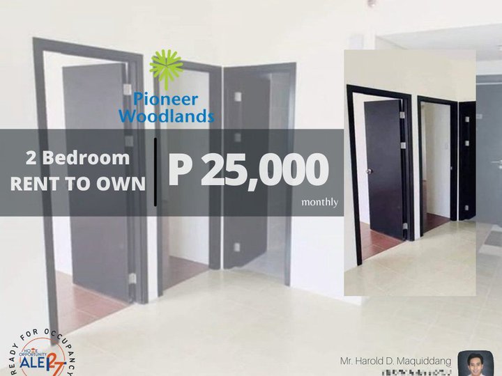 2-BR 40 sq.m in Mandaluyong 25K Monthly Ready For Occupancy Pet Friend