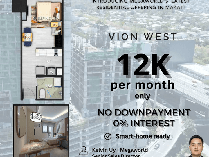 Preselling 31.50sqm Studio Condo For Sale Makati|Vion West Megaworld
