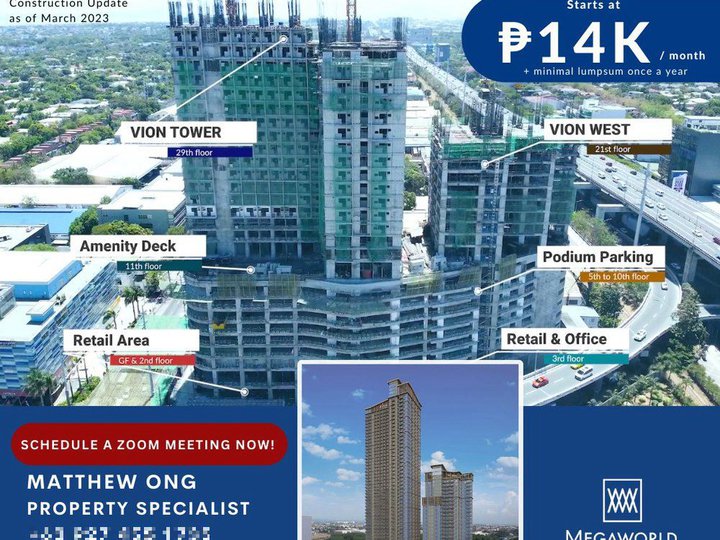 Pre-Selling  2-Bedrooms with Balcony Condominium in Makati (60sqm)