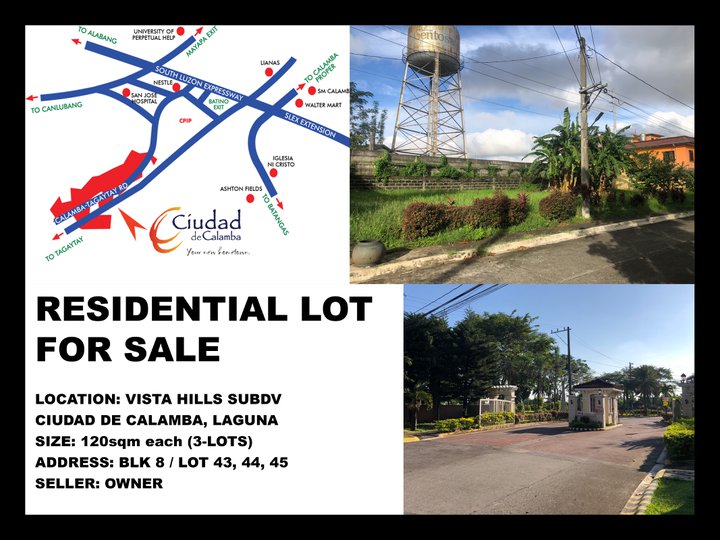 360sqm Residential Lot for Sale in Vista Hills Subdv, Calamba Laguna