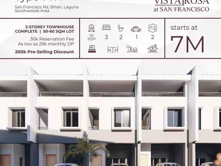 3-bedroom Townhouse For Sale in Binan Laguna