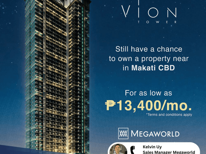 Discounted 30.50SQM.Studio Condo For Sale Makati|Vion Tower Megaworld