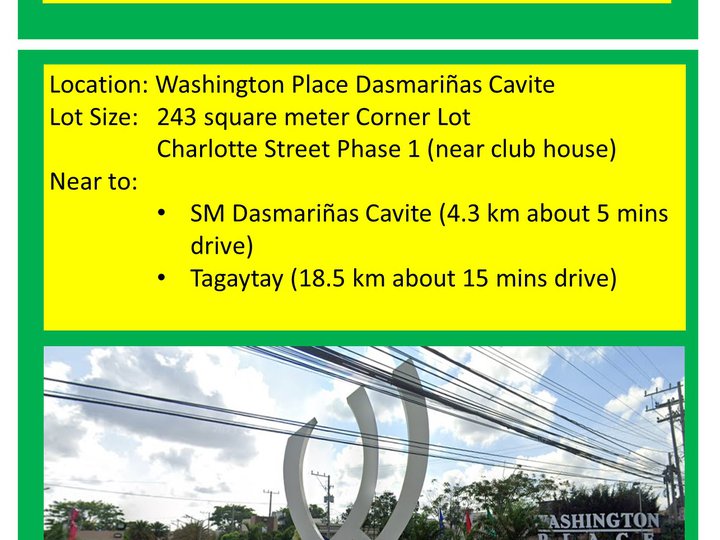 243 sqm Residential Lot For Sale in Dasmarinas Cavite