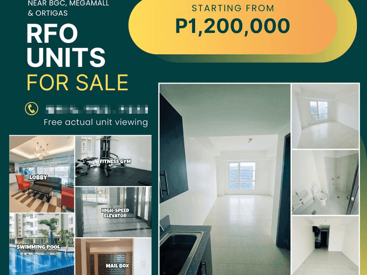 Fast move-in condo Mandaluyong ortigas RENT TO OWN 1-2BR PIONEER WOODLANDS  near BGC TAGUIG MAKATI