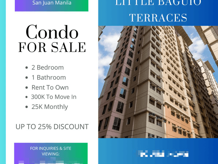 Condo in San Juan Manila as low as 25K Monthly Little Baguio Terraces