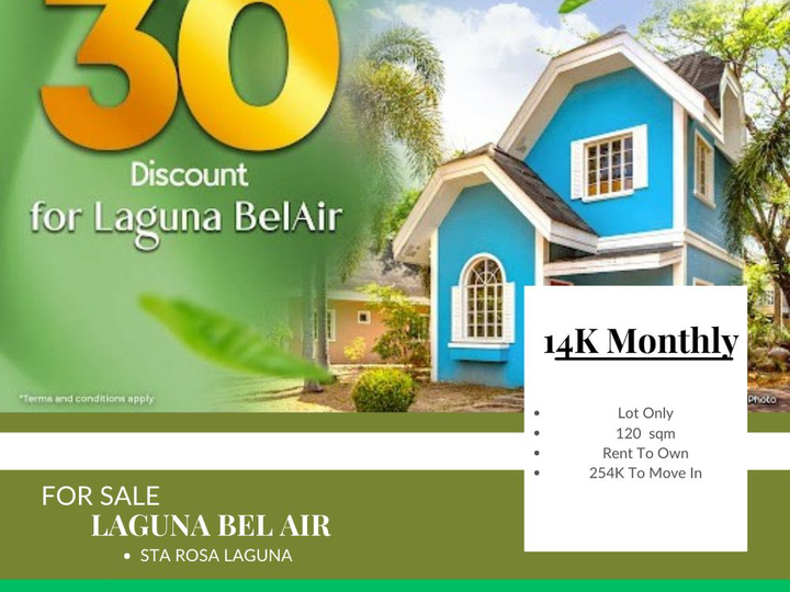 Laguna bel Air Lot For Sale as low as 14K Monthly Rent To Own