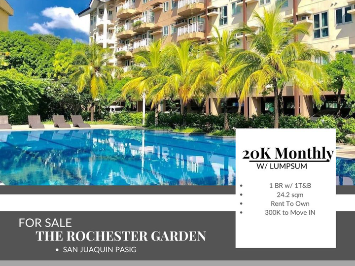 20K Monthly Rent To Own 24.20 sqm 1 BR Condo For Sale  Near Airport/BGC/Taguig