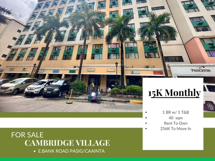 40.00 sqm 1 BR Loft Type Condo For Sale in Cainta Rizal Rent To own as low as 14K Monthly