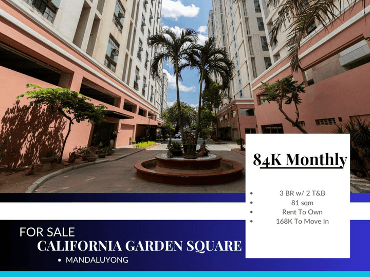 3 BR Condo in California Garden Square for Sale No Down Payment