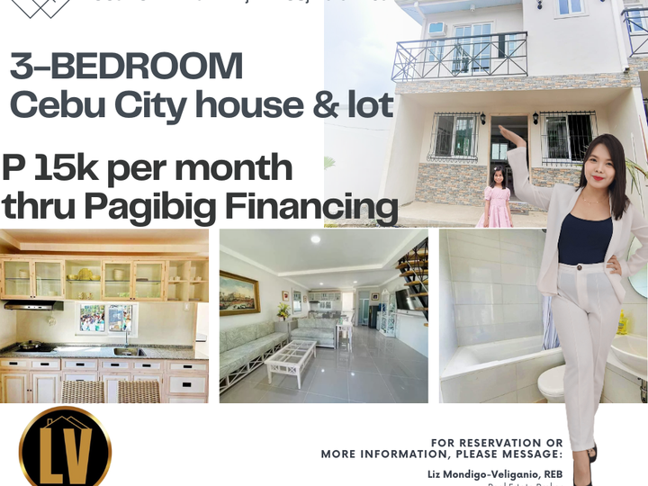15k per month thru Pagibig 3-BEDROOM HOUSE AND LOT IN CEBU CITY