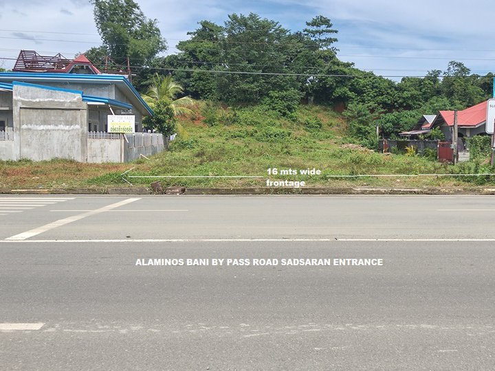 Commercial land along Alaminos Bani Bypass Road SAdsaranAlaminos City