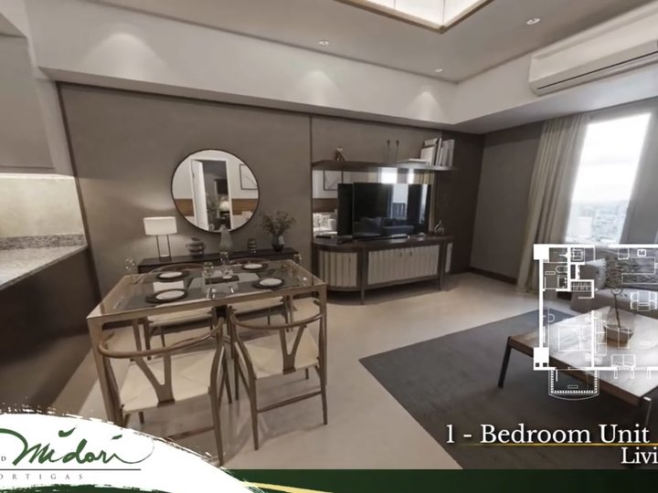 Stylish 1-BR Unit in Ortigas With Pool, Garden, and Gym Access