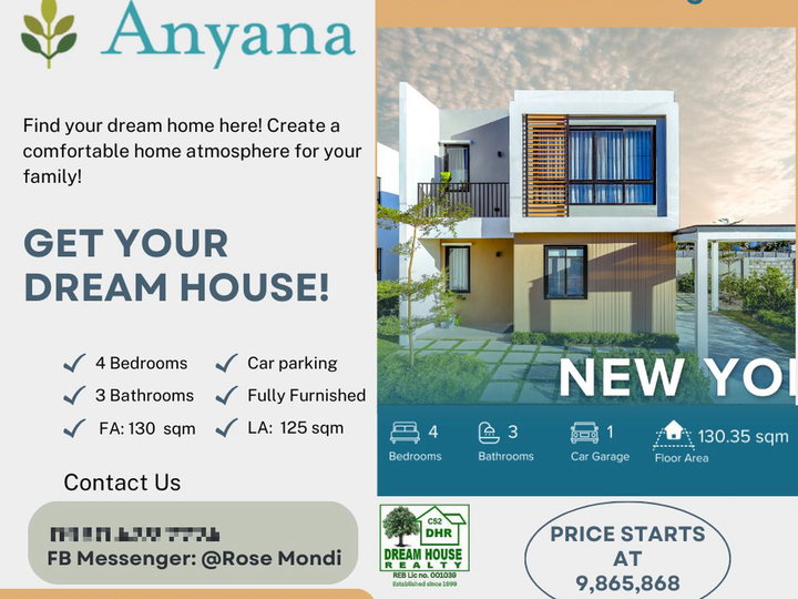 Anyana 4-bedroom Single Attached House For Sale in Tanza Cavite