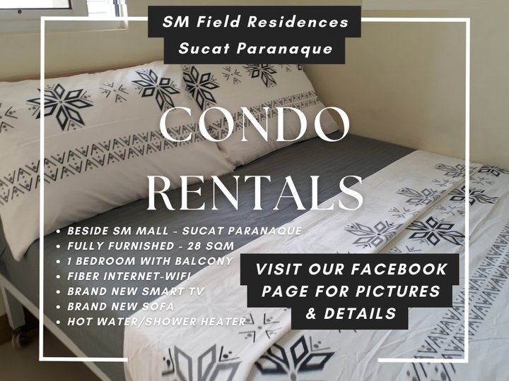 SM Field Residences 1 Bedroom Condo for rent Paranaque
