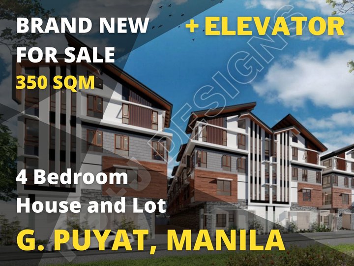 Townhouse for sale in Manila with ELEVATOR and SMART HOME SYSTEM