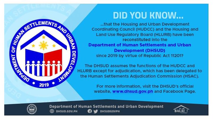 What Is DHSUD? What Happened To HLURB? - Self Help For Real Estate ...